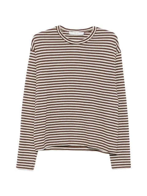 Tela striped long-sleeve T-shirt Brown 120007010574