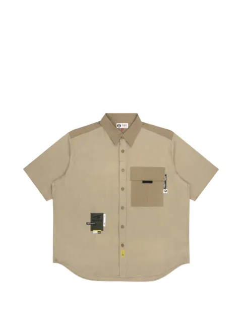 AAPE BY *A BATHING APE® Moonface colour-blocked shirt Neutrals AAPSRM8403XXI