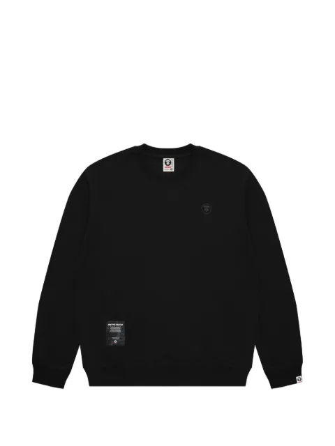 AAPE BY *A BATHING APE® Moonface cre neck sweatshirt Black AAPSWMB318XXN