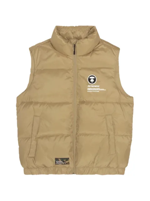 AAPE BY *A BATHING APE® Moonface patch down jacket Neutrals AAPDNM7531XXJ