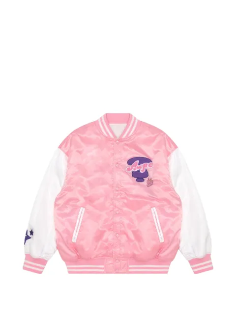 AAPE BY *A BATHING APE® Moonface reversible fleece jacket Pink AAPJKW7566XXJ