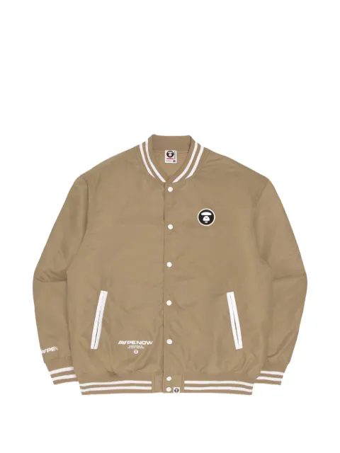 AAPE BY *A BATHING APE® Moonface logo-print bomber jacket Neutrals AAPJKM7529XXJ