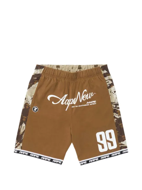 AAPE BY *A BATHING APE® Moonface reversible shorts Brown AAPSPM6989XXK