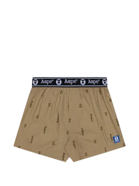AAPE BY *A BATHING APE® Moonface logo-patterned boxers Neutrals AAPUWM5194XXK