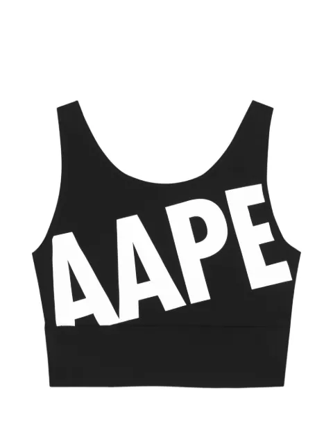 AAPE BY *A BATHING APE® Moonface-patch logo-print tank top Black AAPTKW0962XXI