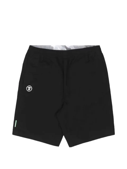 AAPE BY *A BATHING APE® Moonface-embroidery reversible shorts Black AAPSPM6967XXK