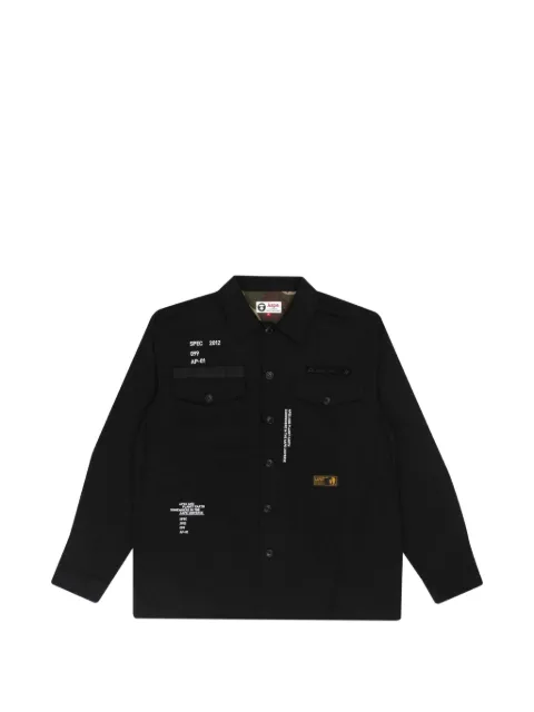 AAPE BY *A BATHING APE® Military logo-print shirt Black AAPSTM8364XXF