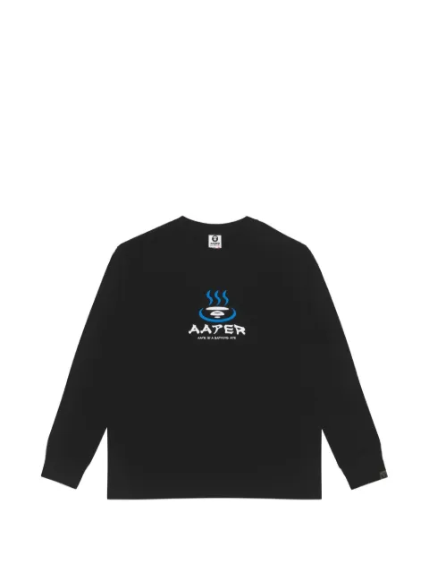 AAPE BY *A BATHING APE® AAPER graphic long-sleeve T-shirt Black AAPLTM1219XXJ