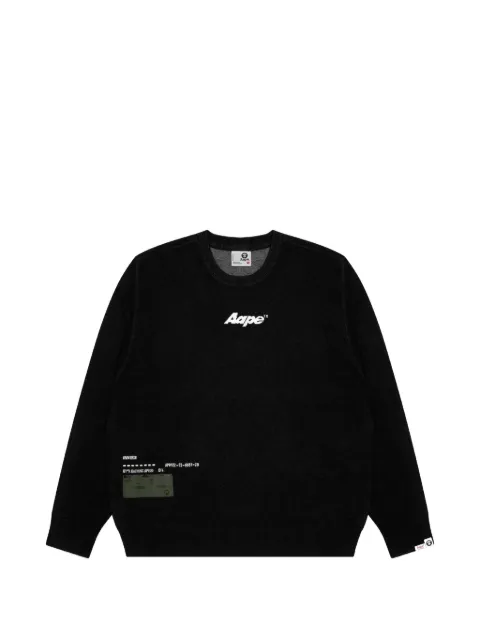 AAPE BY *A BATHING APE® jacquard-logo sweater Black AAPKNMA393XXL