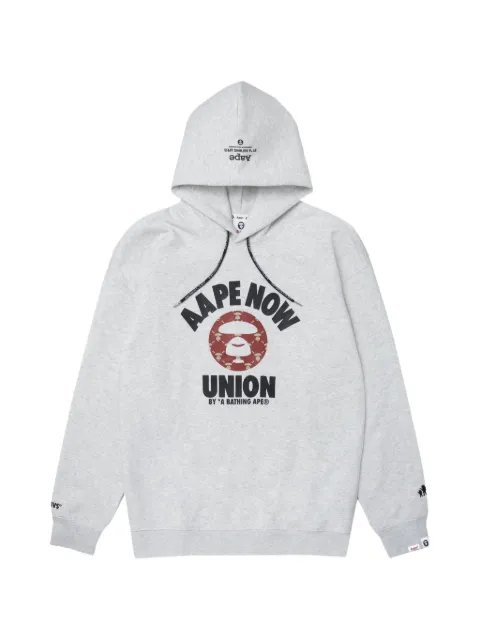 AAPE BY *A BATHING APE® Moonface printed hoodie Grey AAPSWMA328XAL