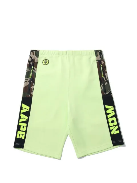 AAPE BY *A BATHING APE® Aape Now camouflage-panel shorts Black AAPSPM6513XXC