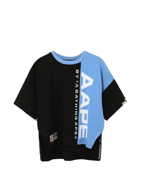 AAPE BY *A BATHING APE® logo-print colour-block T-shirt Black AAPSWW3547XXC