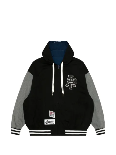 AAPE BY *A BATHING APE® reversible logo-print hooded jacket Black AAPLJM7672XXN