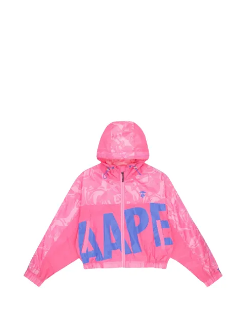 AAPE BY *A BATHING APE® Moonface hooded jacket Pink AAPLJW7509XXI
