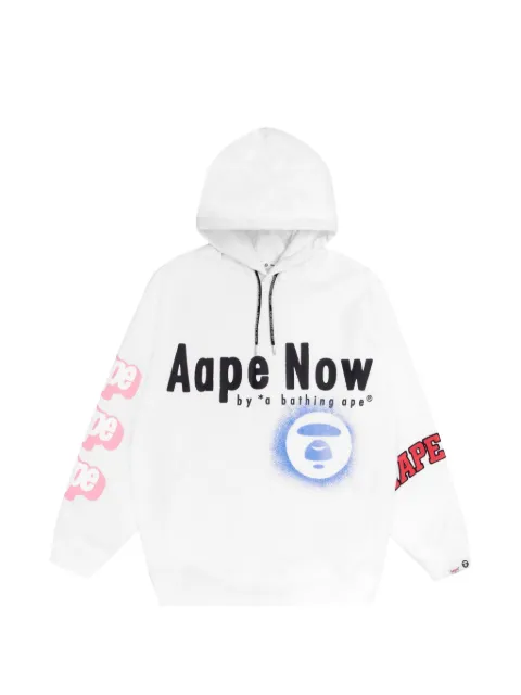 AAPE BY *A BATHING APE® Moonface graphic hoodie White AAPSWW3751XXF