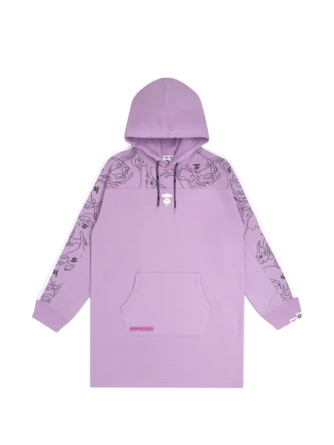 AAPE BY *A BATHING APE® hooded mini dress Purple AAPDSW8367XAF