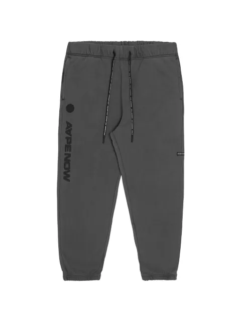 AAPE BY *A BATHING APE® Moonface tonal-patch track pants Grey AAPPTM6907XXJ