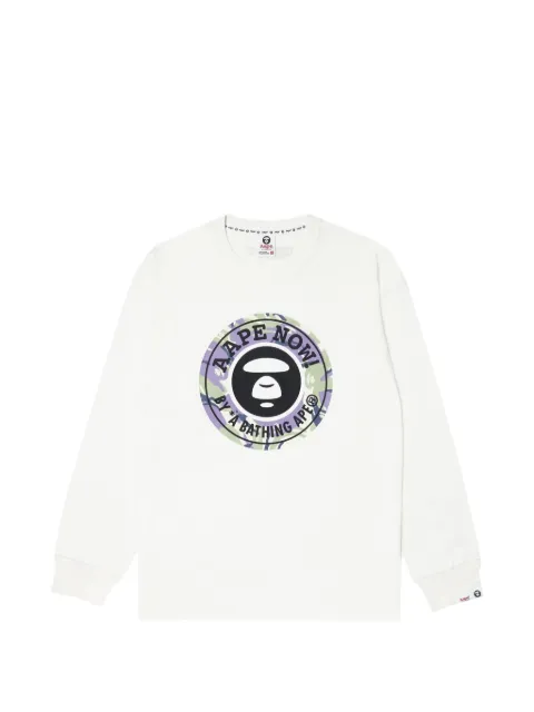 AAPE BY *A BATHING APE® Moonface graphic-print T-shirt White AAPLTM1380XXL