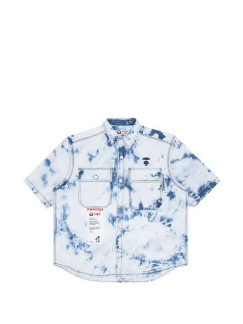 AAPE BY *A BATHING APE® Moonface short-sleeve shirt Blue AAPSRM8381XAH
