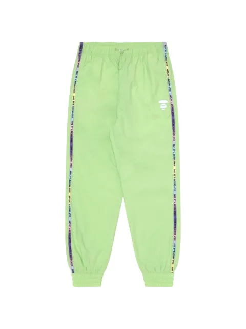AAPE BY *A BATHING APE® Moonface embroidered track pants Green AAPPTW6972XXK