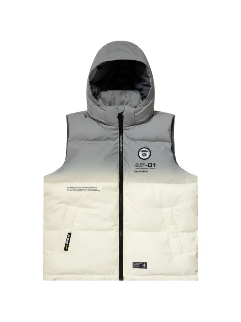 AAPE BY *A BATHING APE® Moonface hooded down vest White AAPDNM7555XXJ
