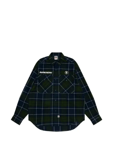 AAPE BY *A BATHING APE® AAPENOW plaid shirt Blue AAPSTM8498XXN