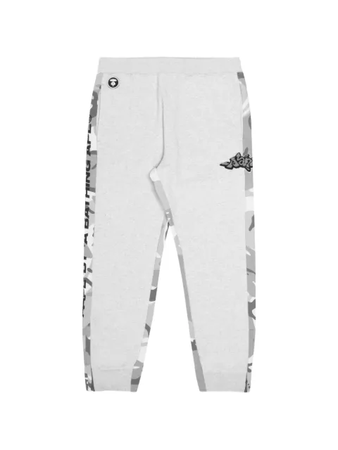 AAPE BY *A BATHING APE® Moonface patch camouflage track pants Grey AAPPTM6929XAJ
