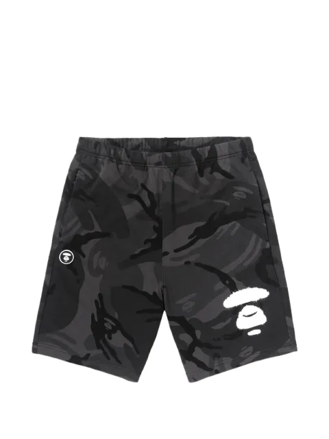 AAPE BY *A BATHING APE® Moonface camo-print shorts Black AAPSPM6985XAK