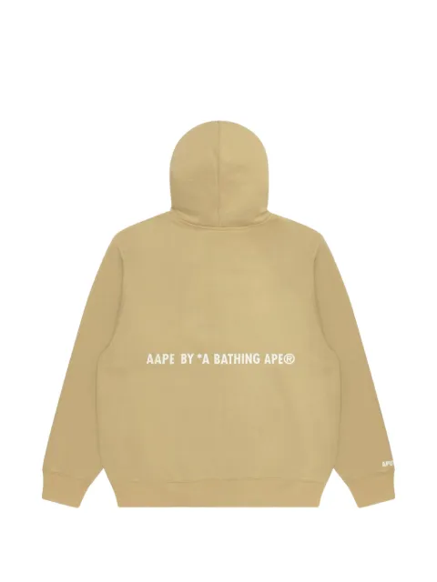 AAPE BY *A BATHING APE® Moonface debossed zip-up hoodie Neutrals AAPSWMA332XXL