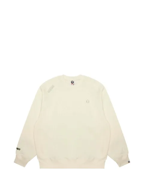 AAPE BY *A BATHING APE® Moonface logo-print sweatshirt White AAPSWMB319XXN