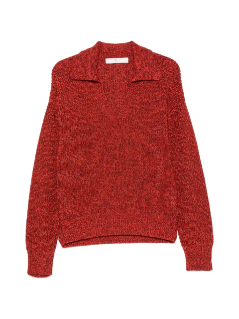 Tela Beni marl-knit V-neck sweater Red B2007507T257