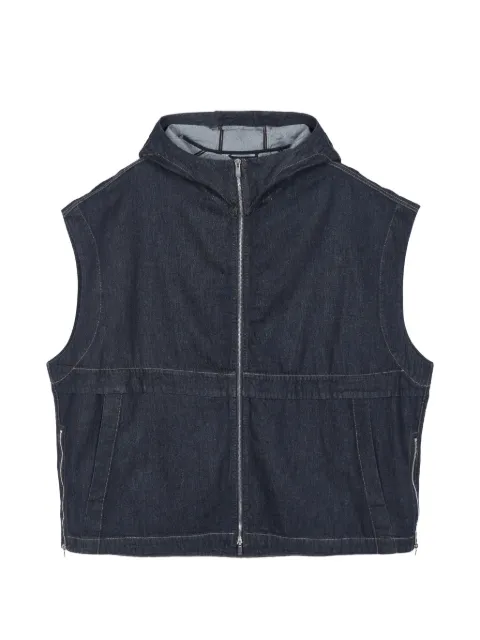 CROQUIS hooded oversized vest Blue 9Q8514190