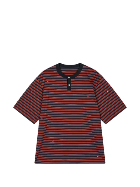 CROQUIS striped sailboat-embroidery T-shirt Red 9Q8113270
