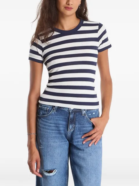 GUESS USA striped ribbed T-shirt White W6YI33K4515SM3S