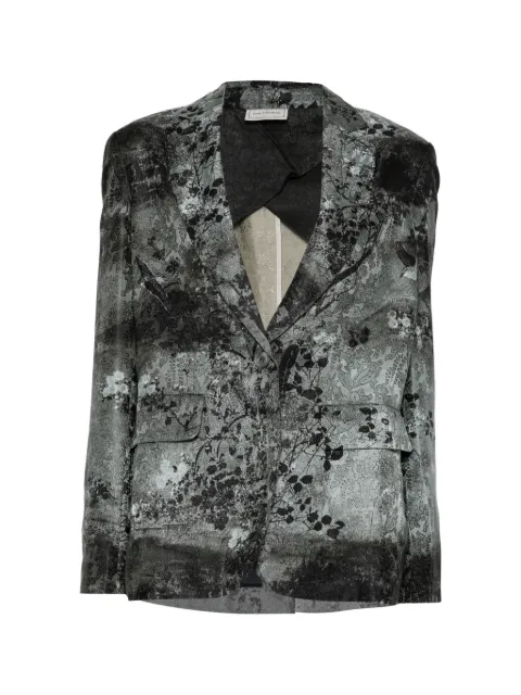 Pierre-Louis Mascia floral-print single-breasted blazer Grey JP682DOXGC12430