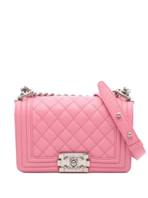 CHANEL Pre-Owned 2021-2026 Small Quilted Caviar Boy Flap crossbody bag Pink 84S9T2TSE2Y4YXH7