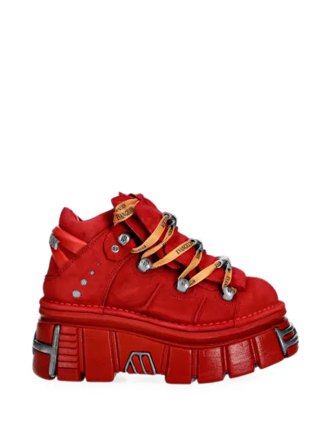 NEW ROCK panelled platform boots Red M106CEV163