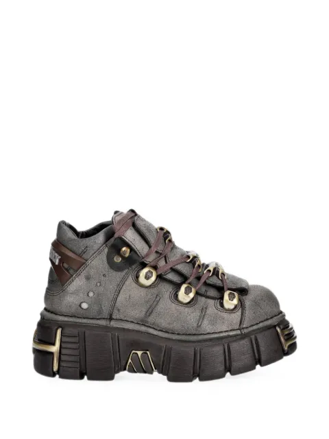 NEW ROCK M-106XL-C196 platform ankle boots Grey M106XLC196