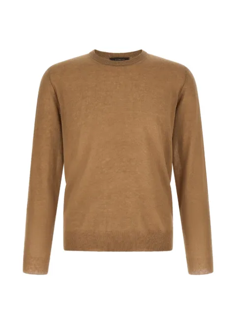 Zanone crew-neck long-sleeve sweater Brown 810234ZK135Z4210