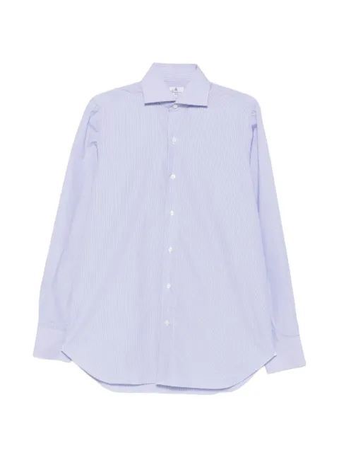 Finamore 1925 Napoli striped long-sleeve shirt Blue C0164Z