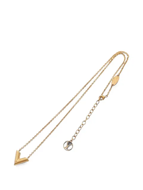 Louis Vuitton Pre-Owned 2020 Gold Plated Essential V Necklace costume necklace Gold P0WYUV6AOLSLXOW2
