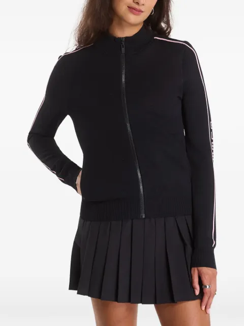 GUESS USA logo-tape zip-up cardigan Black V6YR01Z0943JBLK