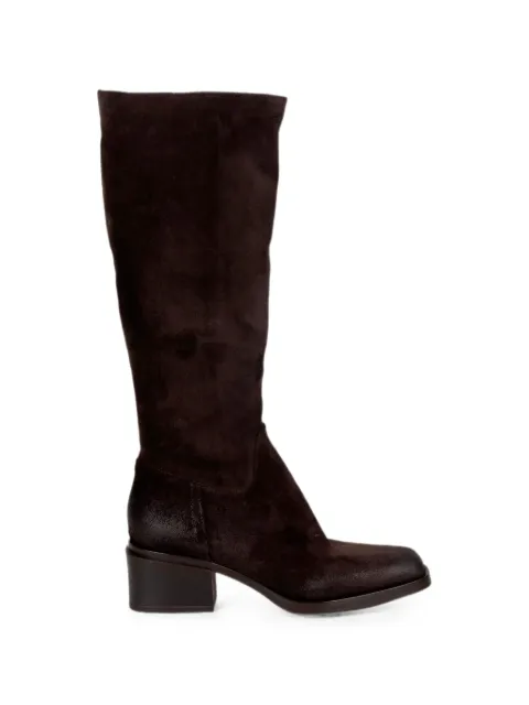 Elena Iachi suede knee-high boots Brown E4890VELOUREBANO