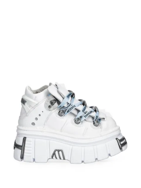 NEW ROCK platform ankle boots White M106CEV162