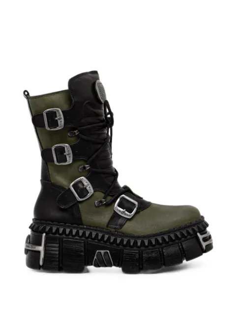 NEW ROCK x Attack on Titan buckled platform boots Green MWALL373CEV004