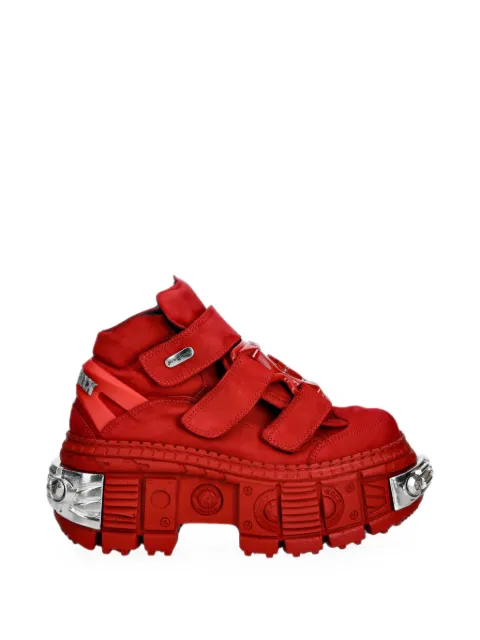 NEW ROCK M-WALL285-C14 touch-strap platform boots Red MWALL285C14