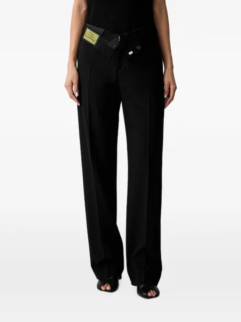 MM6 Maison Margiela deconstructed-waistband tailored trousers Black S52KA0559M35436858