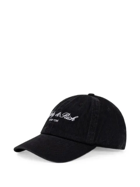 Sporty & Rich logo-embroidered baseball cap Black AC04071329BA02