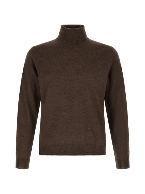 Zanone high-neck ribbed-trim sweater Brown 810195ZR274Z4164