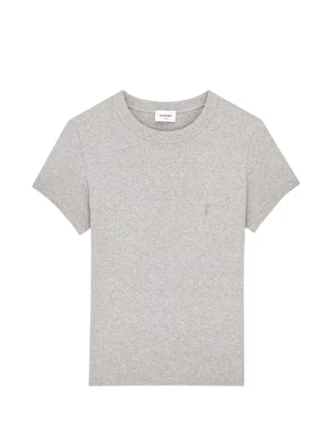 Saint Laurent Cassandre fitted T-shirt Grey 869630Y38BD